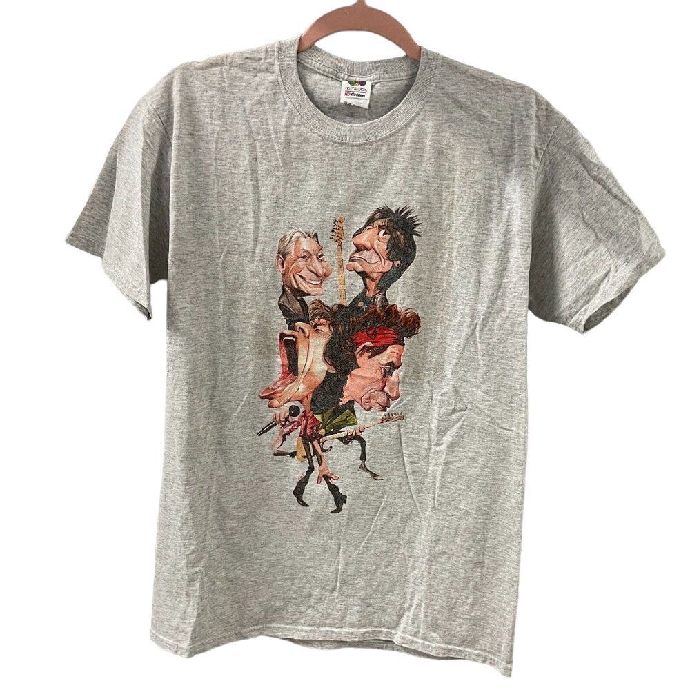 Vintage Rolling Stones Big Head Caricature Graphics‎ T-Shirt Mens M